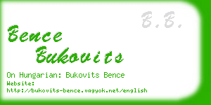 bence bukovits business card